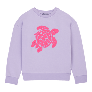 Girls Round-Neck Sweatshirt Lilac front view
