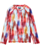 Girls UV Protection Rashguard Ikat Flowers Multicolor front view