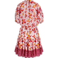 Women Short Dress Iris Lace- Vilebrequin x Poupette St Barth Pink Rückansicht
