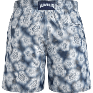 Maillot de bain en soie homme Ronde des Tortues - Vilebrequin x Maison BUCOL Bleu marine vue de dos