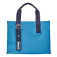 Bolsa de playa pequeña de algodón con estampado liso Calanque vista frontal