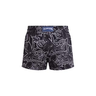 Men Short Swim Shorts Poulpes Black back view