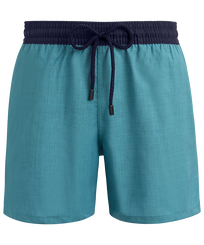 Bañador de lana para hombre Super 120' Celeste vista frontal