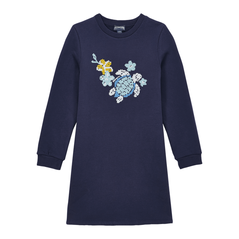 Vestito Bambina A Maniche Lunghe Turtle - Vestito - Gummer - Blu