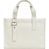 Medium Leather Bag White front view