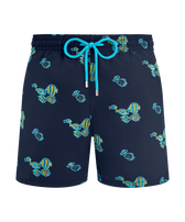 男士 Fishy Vibes 刺绣游泳短裤 Navy 正面图