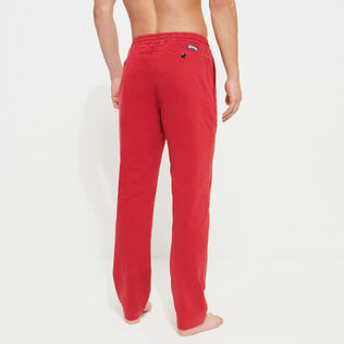 Pantalón de chándal con estampado Micro Dot Garbadine para hombre Rojo vista trasera desgastada