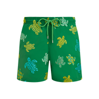 Maillot de bain homme brodé Tortue Multicolore Jungle vue de face
