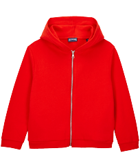 男童正面拉链背部海龟印花运动衫 Poppy red 正面图