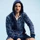 Poulpes Bicolores Kapuzen-Sweatshirt mit durchgängigem Reißverschluss für Herren Marineblau Details Ansicht 2