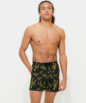 Men Embroidered Swimwear Lobsters - Limited Edition Black front worn view