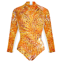 女士 Palm Leaves 防紫外线连体防晒衣 Mango 正面图