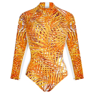 女士 Palm Leaves 防紫外线连体防晒衣 Mango 正面图