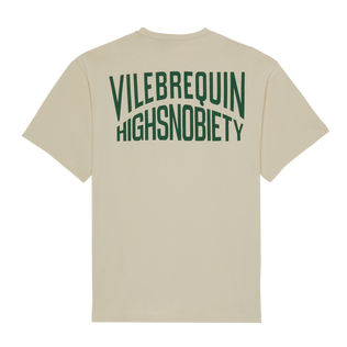Men Cotton T-shirt Solid - Vilebrequin x Highsnobiety Tofu back view