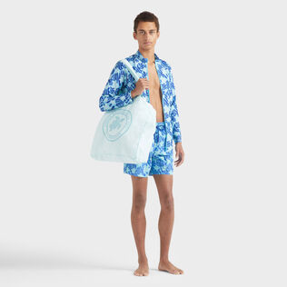 Rash guard uomo a maniche lunghe con zip Ronde des Tortues Logo Blue topaz dettagli vista 1