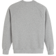 Felpa uomo ricamata in cotone con applicazione Vilebrequin in velluto a coste Lihght gray heather vista posteriore