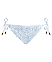 Women Bikini Bottom Embroidered Guipure Florale White front view