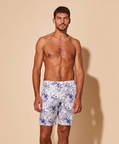 Riviera Bermudashorts aus Leinen für Herren Ink Vorderseite getragene Ansicht