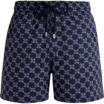 Men Stretch Swim Shorts Turtle Monogram Navy front view