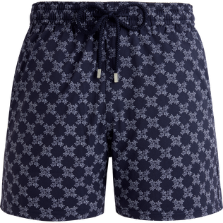 Men Stretch Swim Shorts Turtle Monogram Navy front view