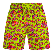 Ultraleichte und verstaubare Hermit Crabs Badeshorts für Jungen Chartreuse Vorderansicht