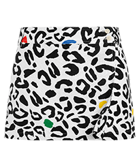 女士豹纹裹身裙 - Vilebrequin x JCC+ 合作款 - 限量版 White 正面图