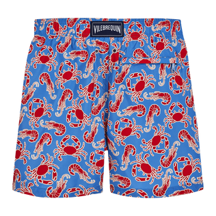 Boys Ultra-light and packable Swim Shorts Crabs & Shrimps Faience vue de dos