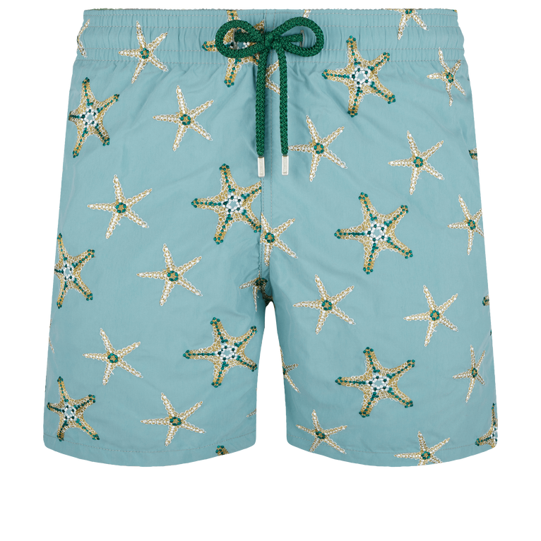 Men Swim Shorts Embroidered Starfish Dance - Limited Edition - Swimming Trunk - Mistral - Blue - Size M - Vilebrequin