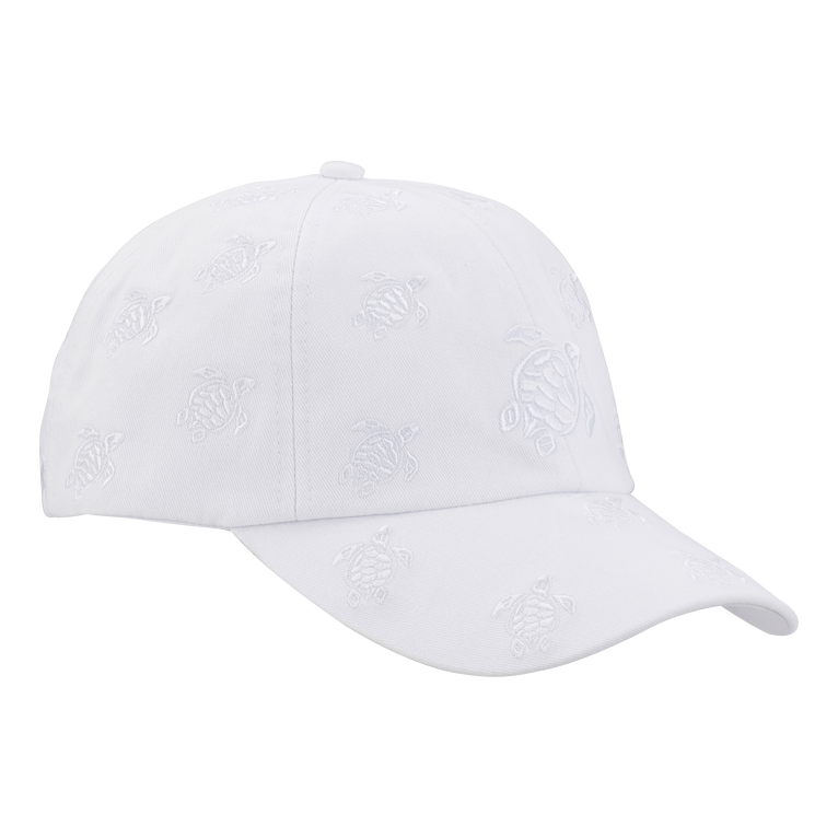 Embroidered Cap Ronde Des Tortues All Over - Castile - White