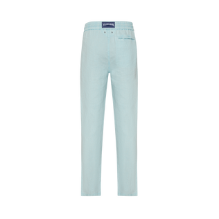 Men Linen Pants Regular Fit Natural Dye Pacific back view
