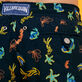 Naive Fish Badeshorts mit Stickerei für Herren – Limitierte Serie Marineblau Details Ansicht 1