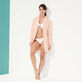 Women Linen Shirt Dress Solid Candy details view 2
