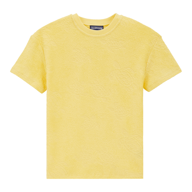 Kids Roundneck Terry T-shirt Ronde Des Tortues - Tee Shirt - Gabinny - Yellow - Size 14 - Vilebrequin