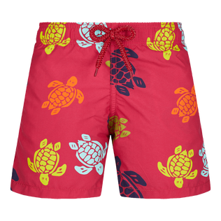 男童 Ronde Des Tortues 游泳短裤 Burgundy 正面图