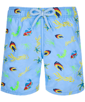 Boys Swimwear Embroidered Naive Fish - Limited Edition Divine front view