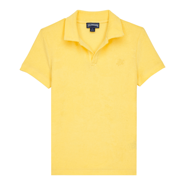 Boys Terry Polo Solid - Polo - Gill - Yellow - Size 14 - Vilebrequin