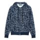 Poulpes Bicolores Kapuzen-Sweatshirt mit durchgängigem Reißverschluss für Herren Marineblau Vorderansicht