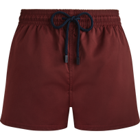 Men Swimwear Short and Fitted Stretch Solid Mahogany front view