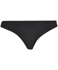 Damen Klassische Höschen Uni - Women Bikini Bottom Midi Brief Solid, Schwarz Vorderansicht