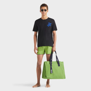 Men Linen Swim Trunks Solid Camouplage details view 1