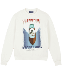 Sweatshirt col rond en coton et polaire homme Inboard Boat Off-white vue de face