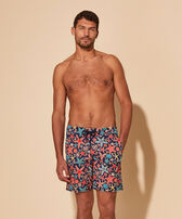 Men Stretch Swim Shorts Holistarfish Navy front worn view