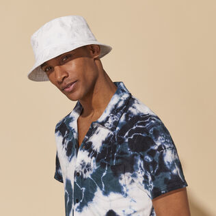 Embroidered Bucket Hat Turtles All Over Weiss Details Ansicht 1