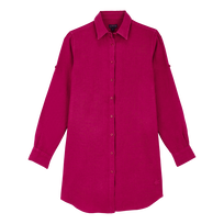 Robe chemise femme unie Pourpre vue de face