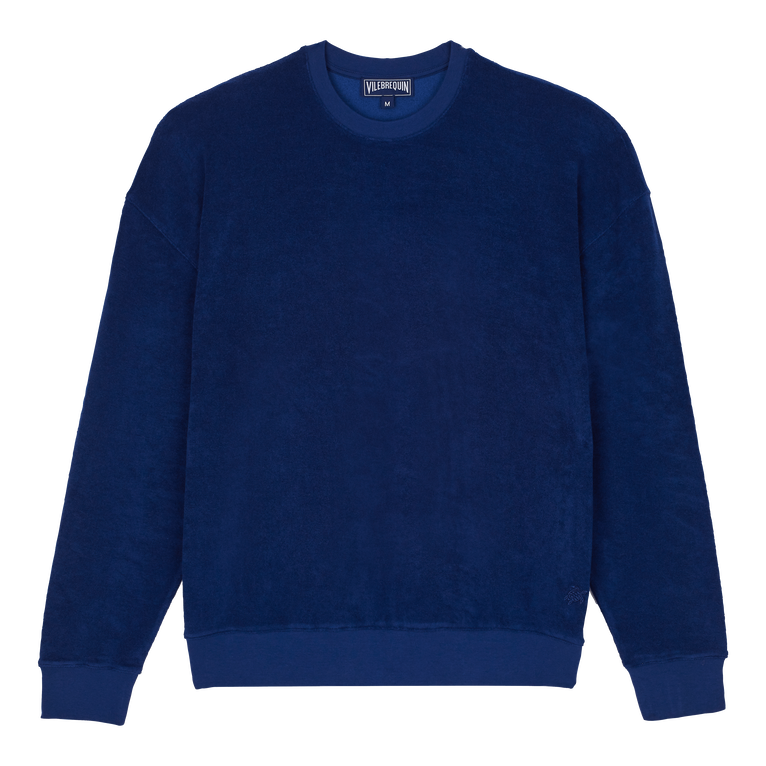 Sudadera De Felpa En Color Liso Unisex - Sweatshirt - Sweet - Azul
