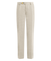 Pantalon chino en coton homme uni Chanvre vue de face