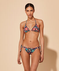 Women Triangle Bikini Top Holistarfish Navy front worn view