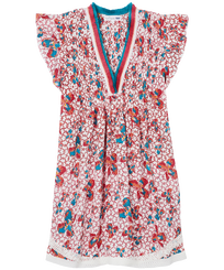 Minivestido de encaje con estampado Iris para mujer Amapola vista frontal