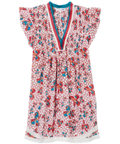 Minivestido de encaje con estampado Iris para mujer - Vilebrequin x Poupette St Barth Amapola vista frontal