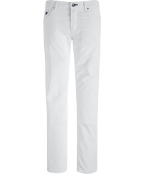 Men 5-Pockets Corduroy Pants 1500 lines Off white front view